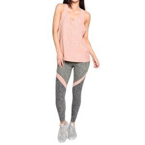 Beyond Yoga Tank Top Medium Double Up‎ Racer Tank Pink Heathered